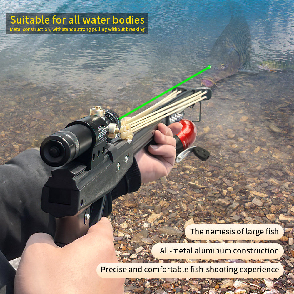 Brown AluminumAlloy FishingRodLauncher HighPrecisionScope StainlessSteelReel Accessories