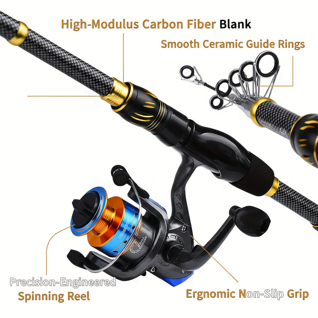 Sea Fishing Rod And Reel Combos With Tackle Bag For Saltwater And Freshwater Carbon Fiber Surf Spinning