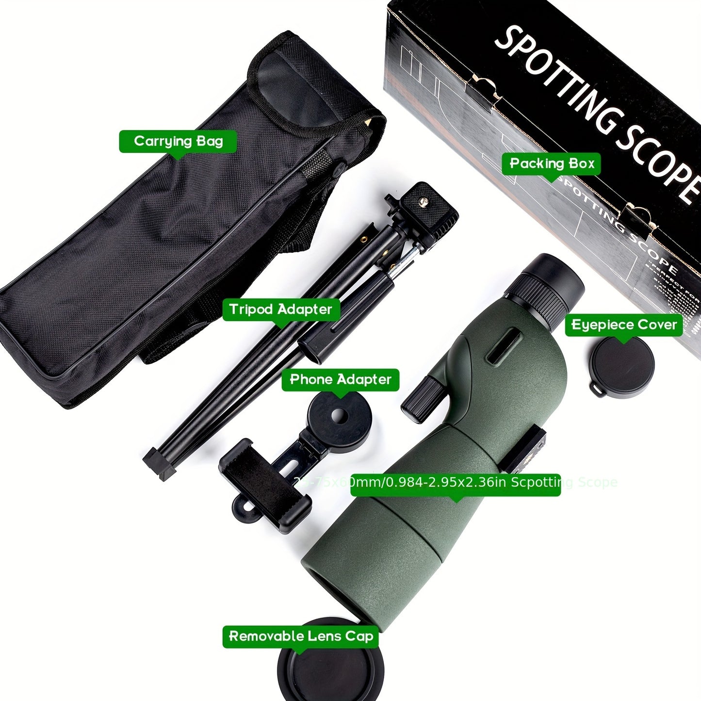 High Power Spotting Scope With Tripod And Smartphone Adapter - Parry's Picks