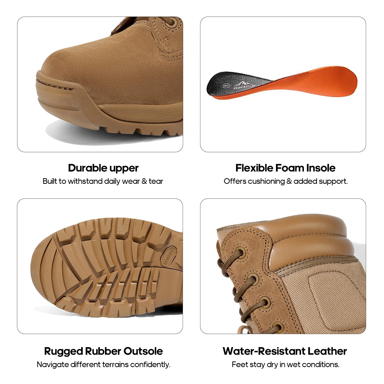 NORTIV 8 Men's Waterproof Tactical Boots for Outdoor Activities - Parry's Picks