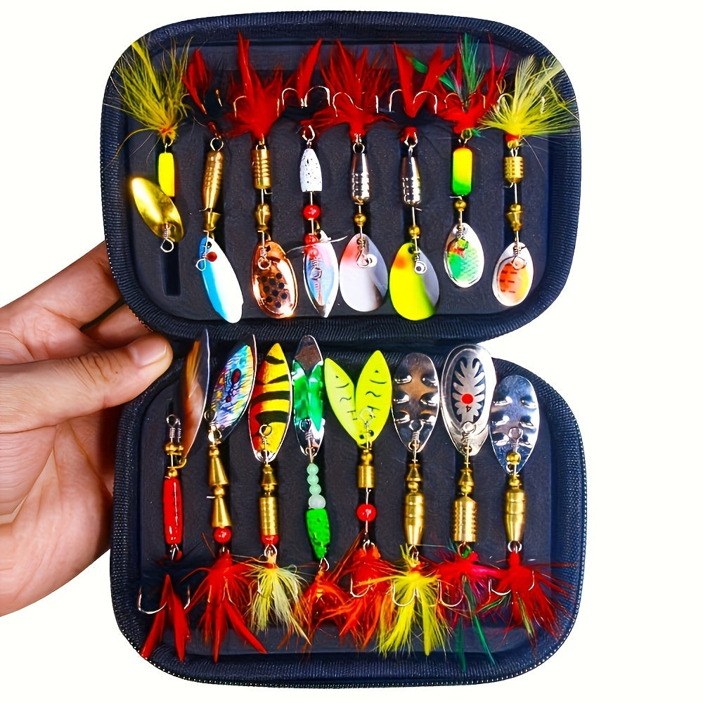 16PCS Metal Spoon Spinner Bait Kit for Freshwater Fishing - Parry's Picks