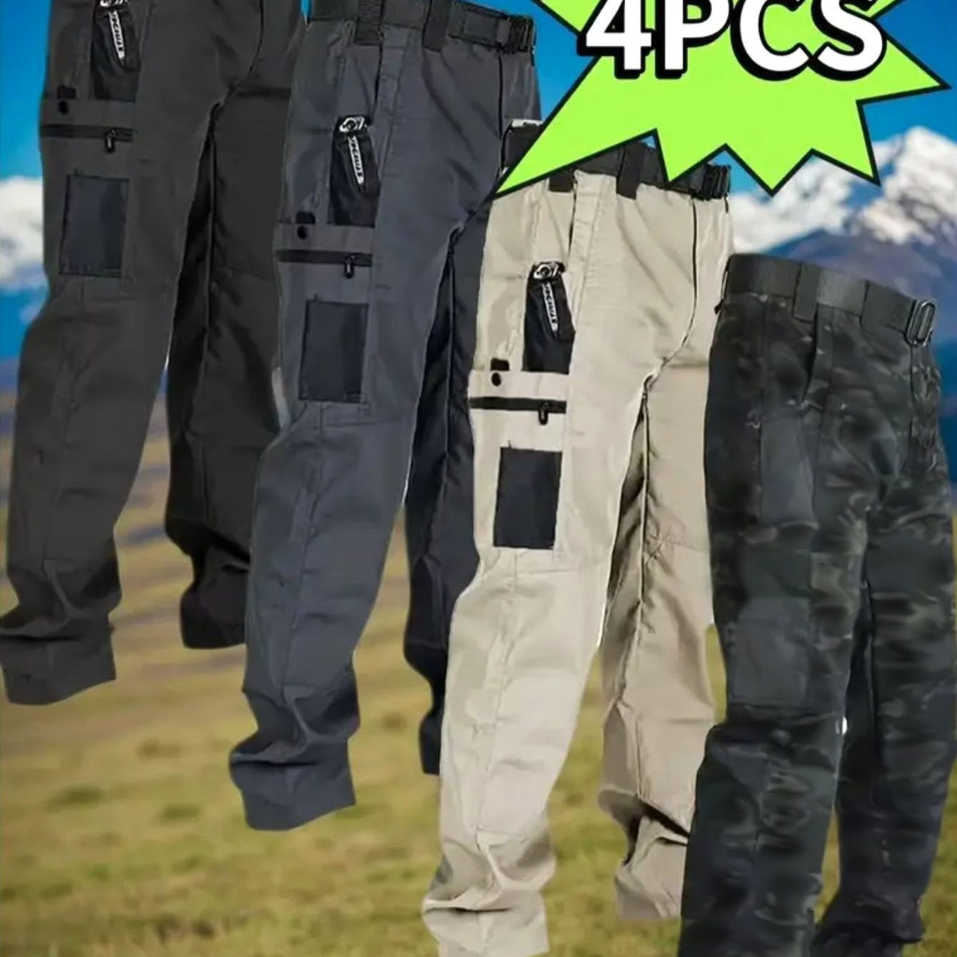 DISI Mens Cargo Pants Outdoor Breathable Work Trousers