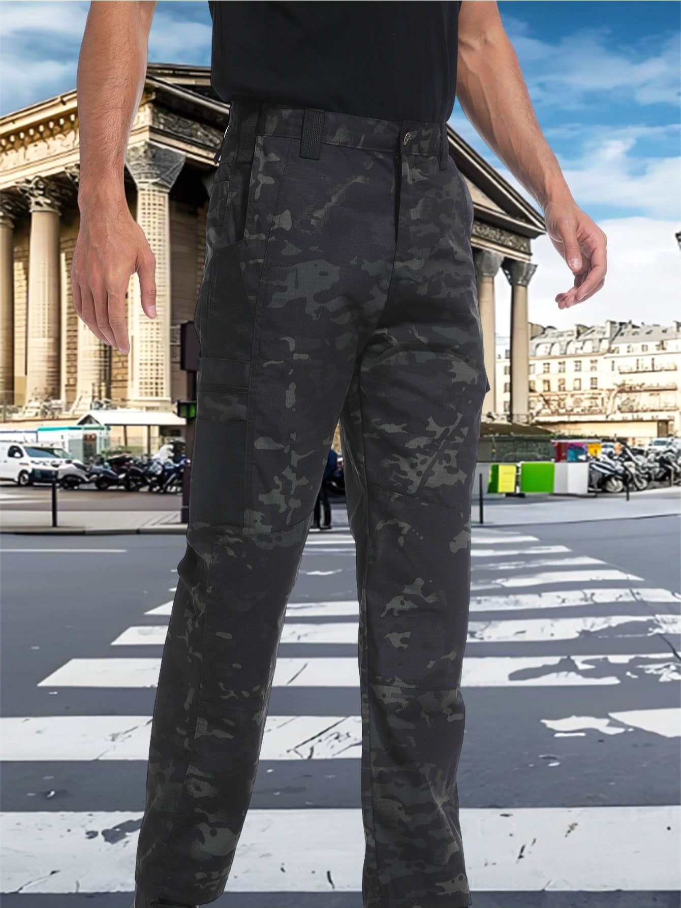 DISI Mens Straight Cargo Pants Quick Dry MultiPocket