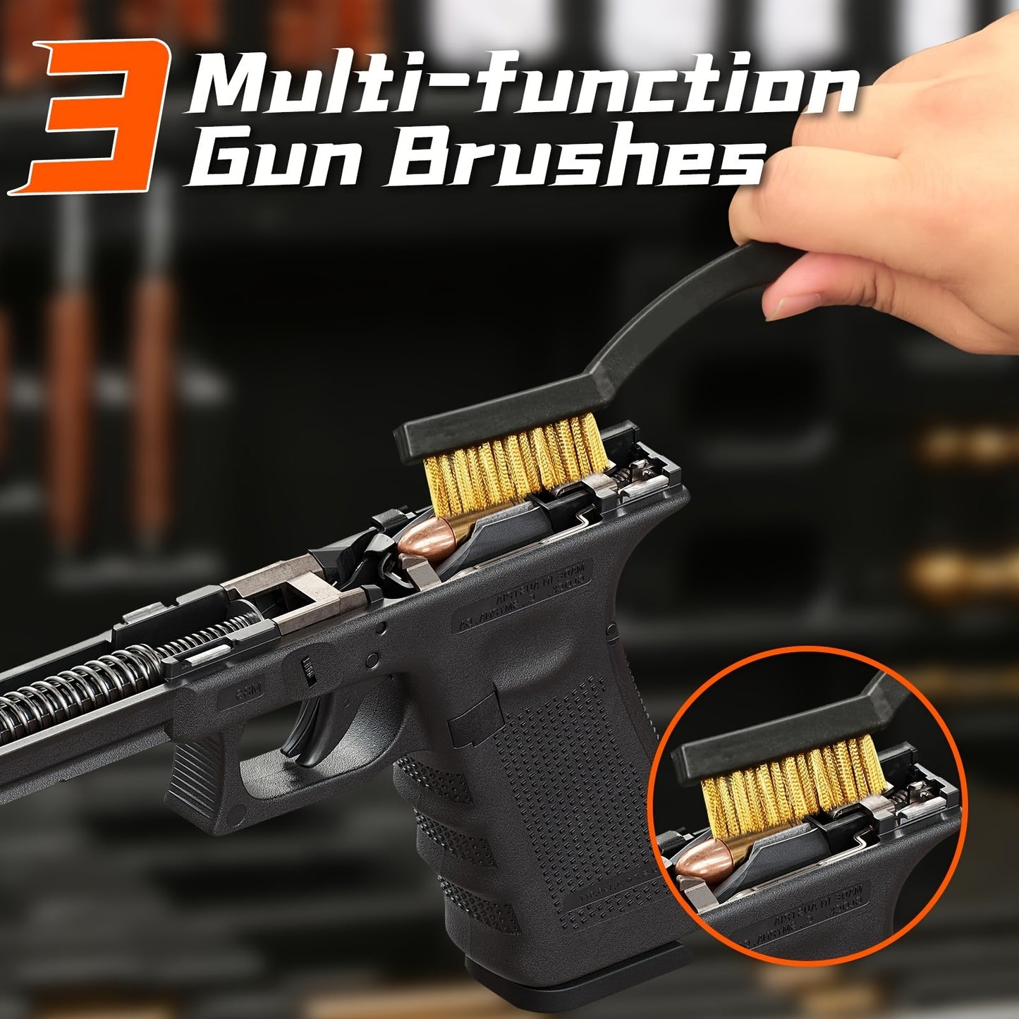 Complete Gun Cleaning Kit with Reusable Brushes and Tools - Parry's Picks