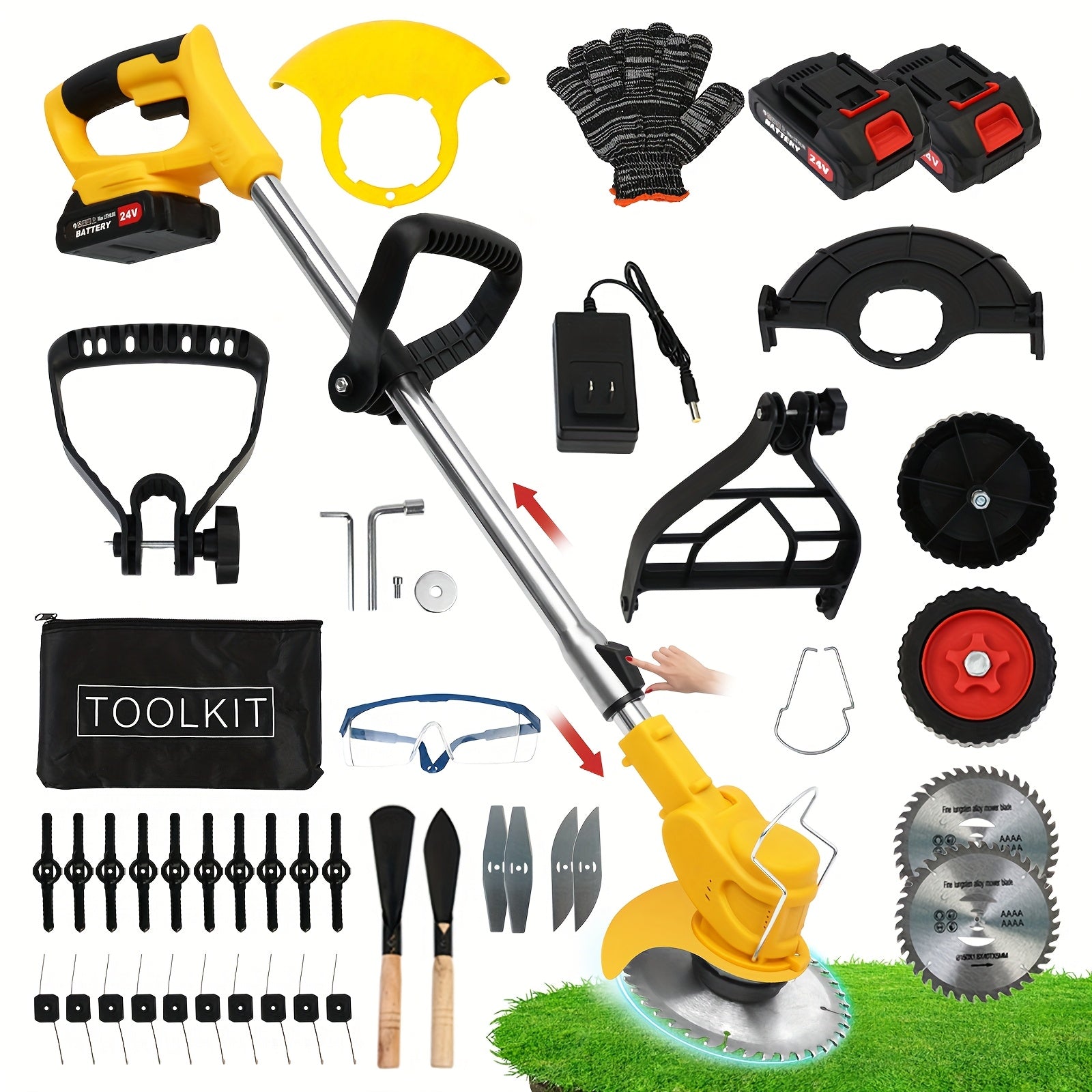 Powerful 24V Cordless Electric Weed Eater with 4-in-1 Functions - Parry's Picks