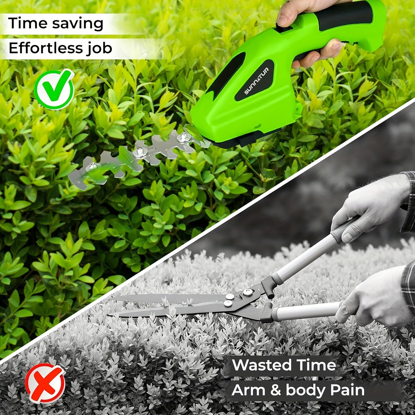 Cordless Electric Grass Shear And Hedge Trimmer For Garden - Parry's Picks