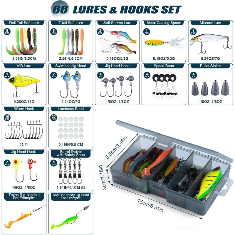 Telescopic Fishing Rod And Reel Combo With Lure Kit And Case - Parry's Picks