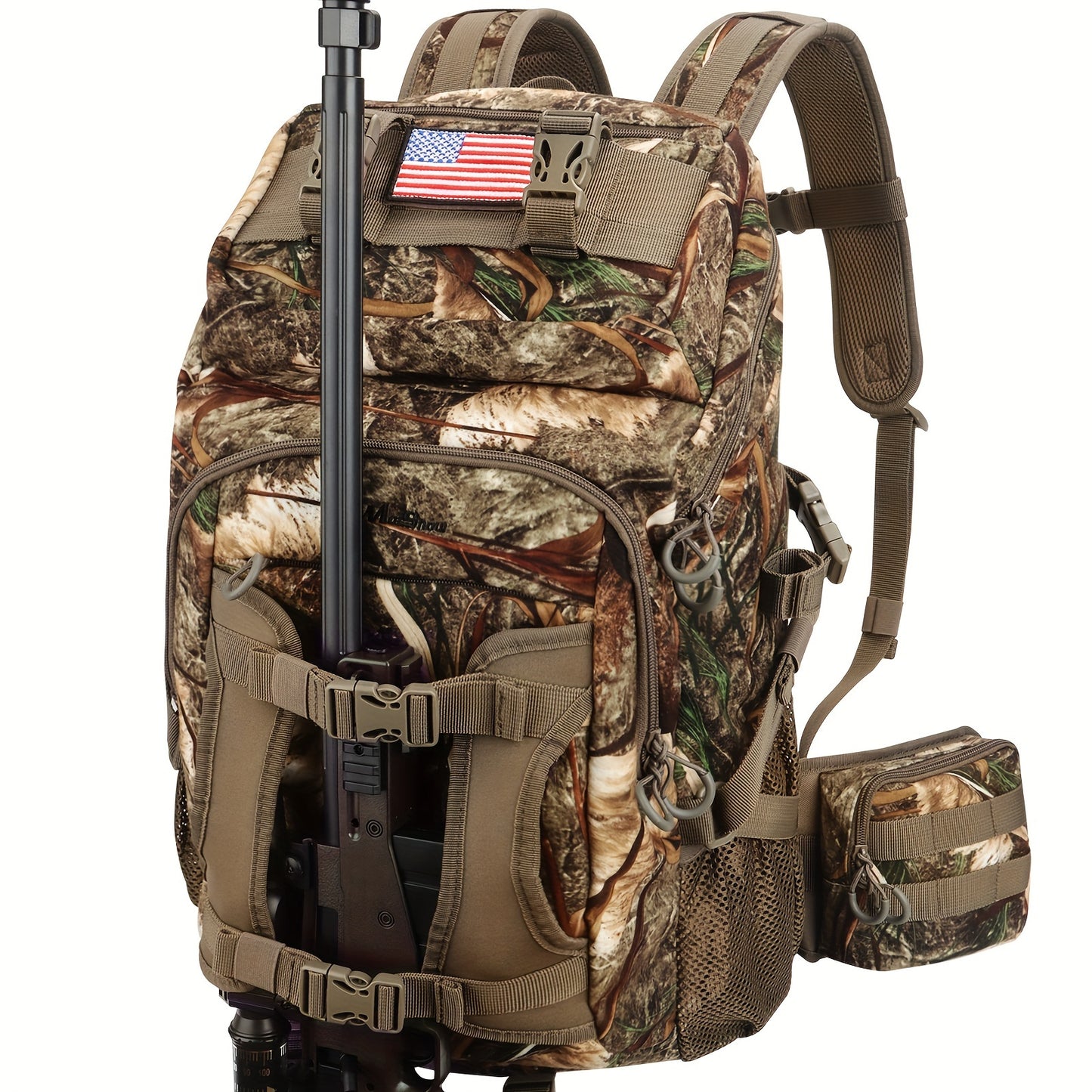 FunVZU Hunting Backpack Rain Cover Diamond Patch Flag