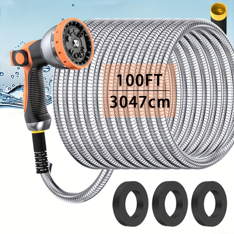 Heavy-Duty Stainless Steel Hose With Multi-Function Nozzle - Parry's Picks