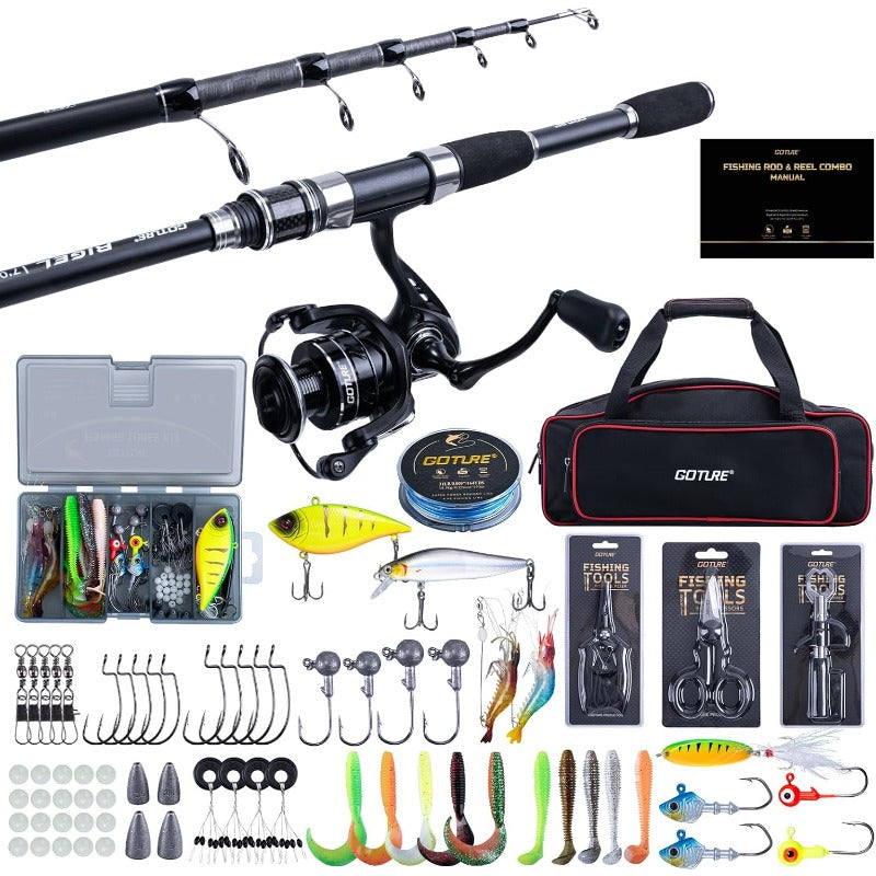 Telescopic Fishing Rod And Reel Combo With Lure Kit And Case - Parry's Picks