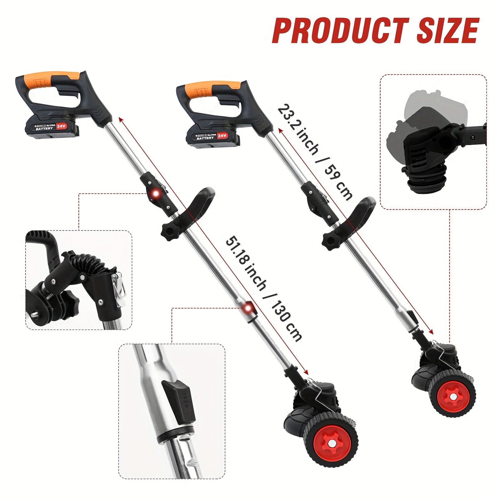 Powerful 24V Cordless Electric Weed Eater with 4-in-1 Functions - Parry's Picks
