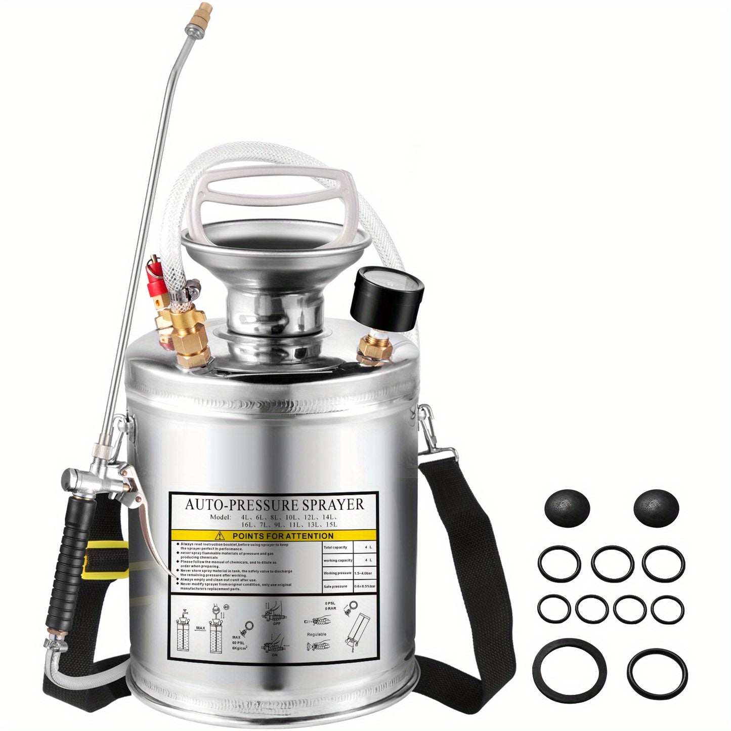 Happybuy Stainless Steel Sprayer for Gardening and Cleaning Tasks - Parry's Picks