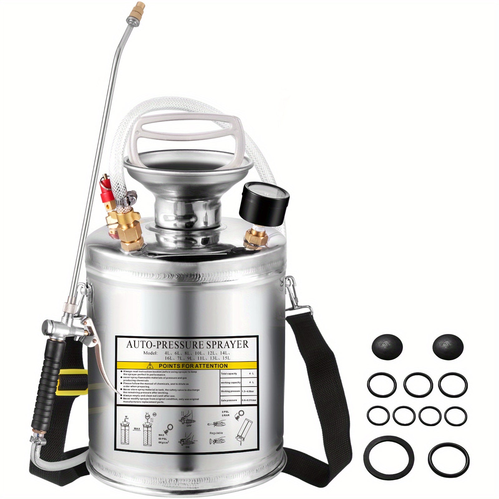 Happybuy Stainless Steel Sprayer for Gardening and Cleaning Tasks - Parry's Picks