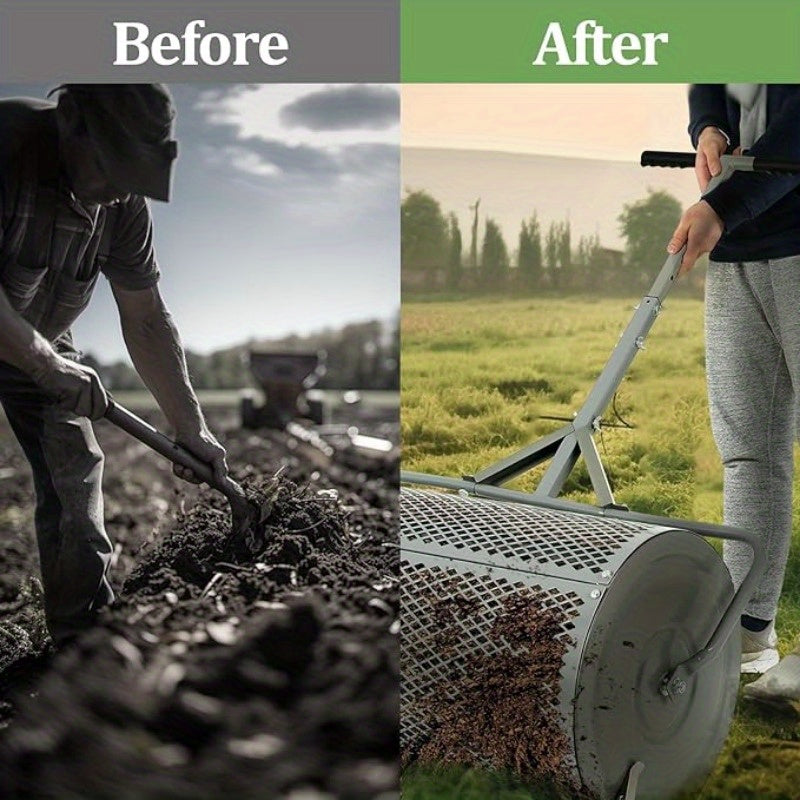 GCCSJ Compost Spreader For Lawn And Garden Walk Behind