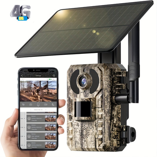 4G LTE Trail Camera With Solar Panel And Night Vision