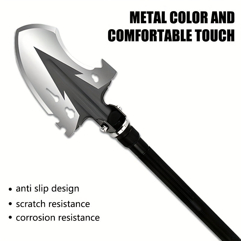 Multi Tool Crescent Shovel With Chop Blade Camp Hook