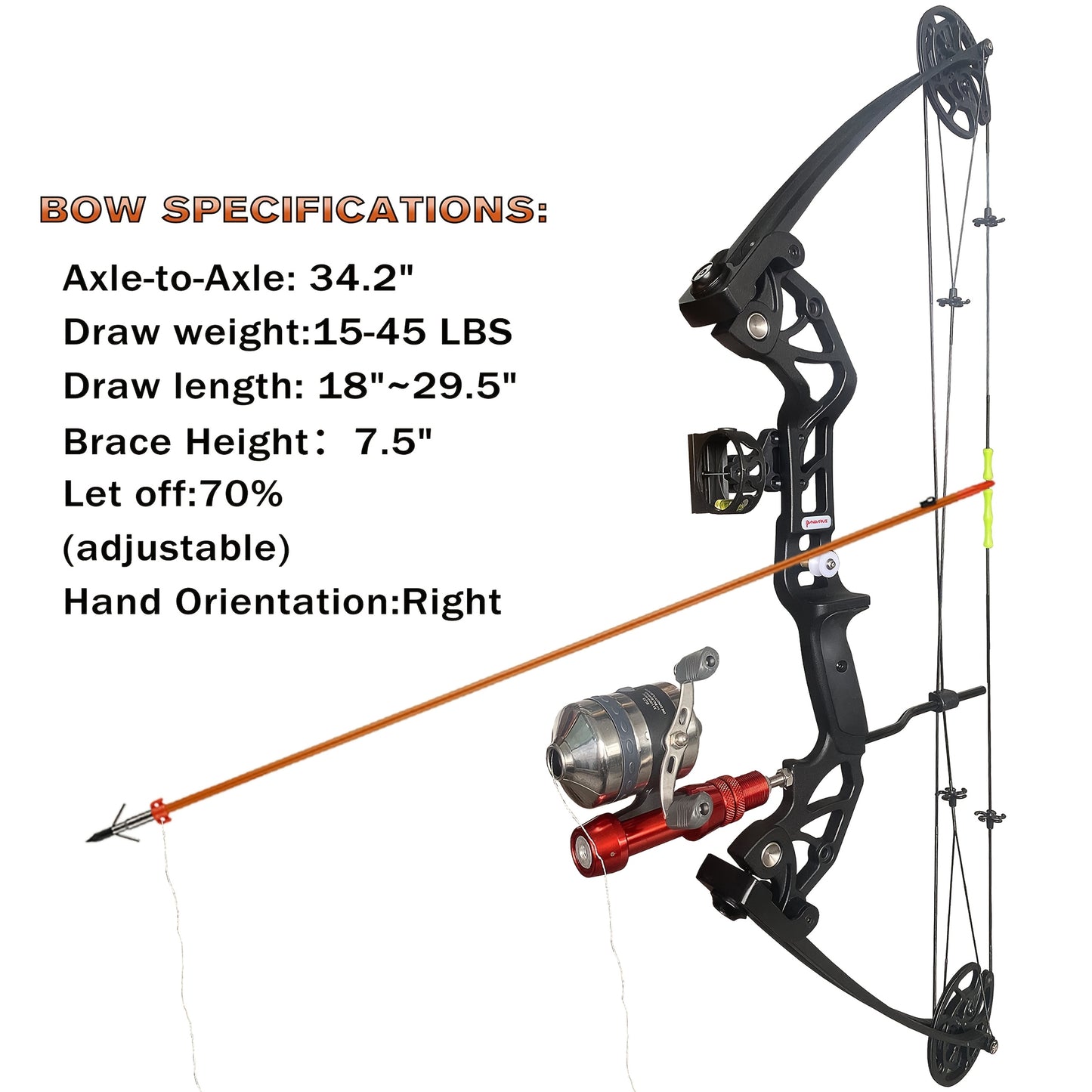 Bowfishing Bow Kit Ready to Shoot Right Handed Compound