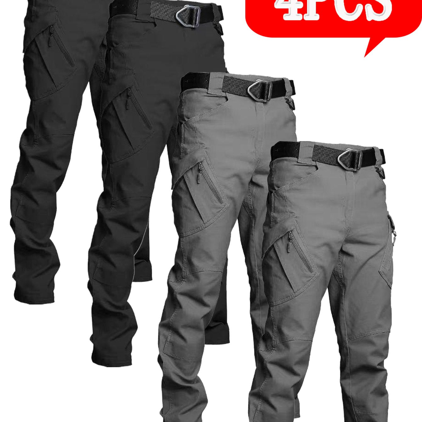 Mens Durable Multi Pocket Tactical Pants Set Quick Dry Breathable Outdoor Work - Parry's Picks