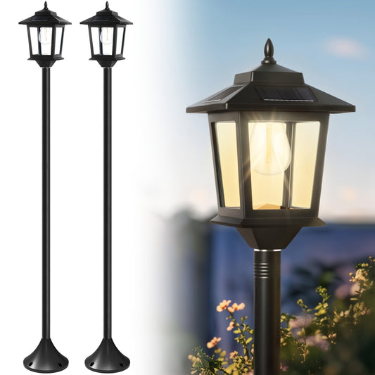 Aluminum Solar Lamp Post Light for Garden and Pathway
