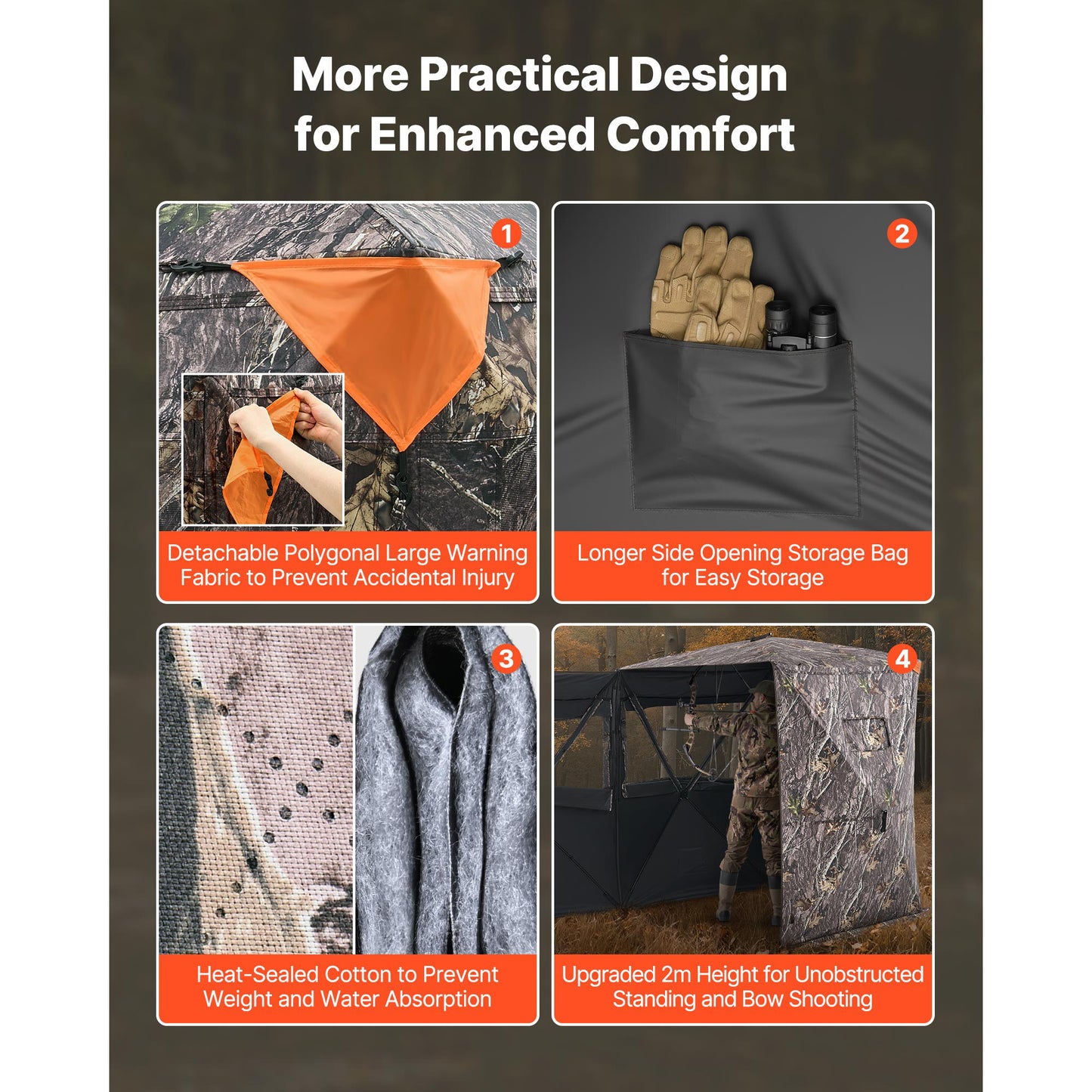 Portable Thermal Hunting Blind for Ground Waterfowl Hideout