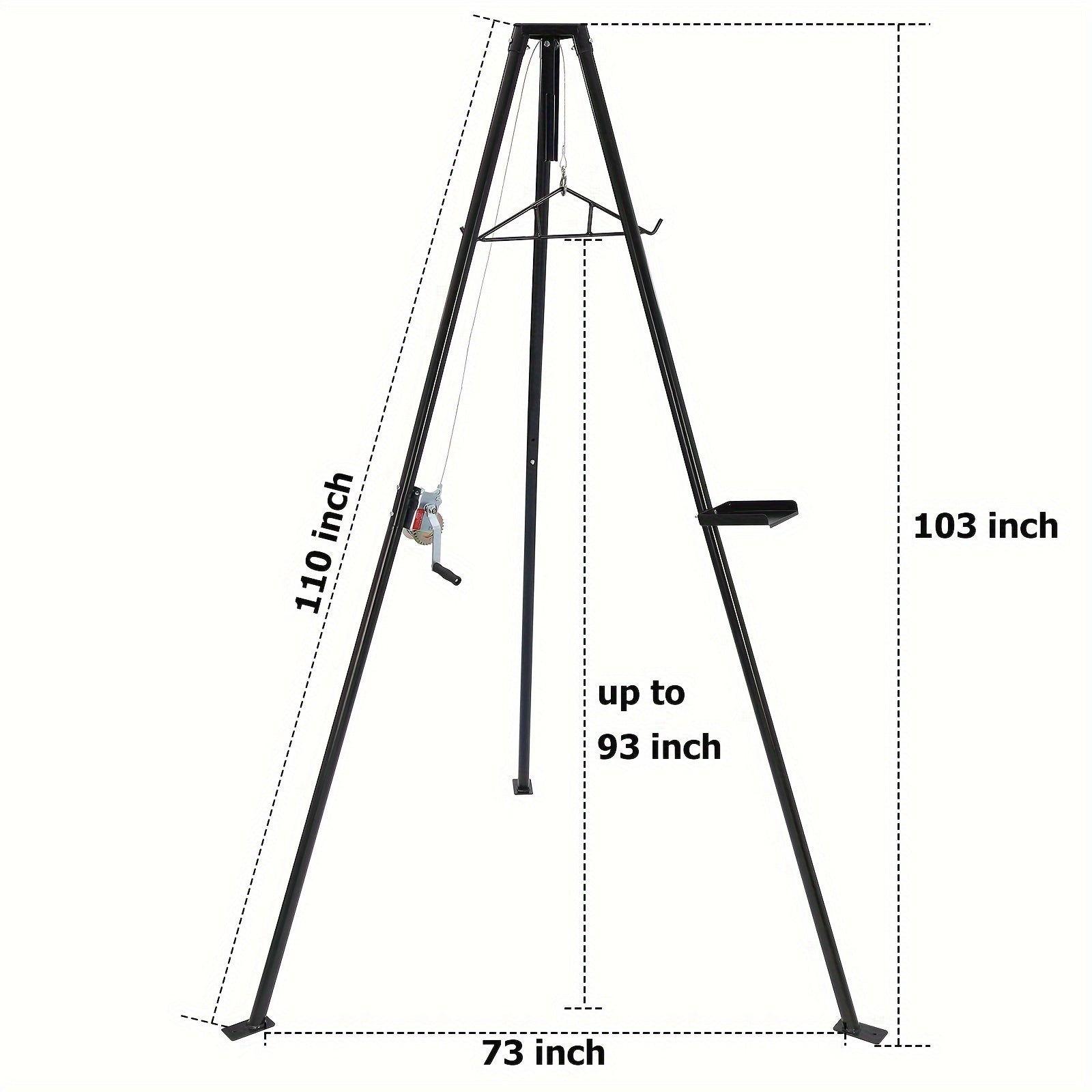 Deer Hoist for Truck Hitch with Lifting Winch and Tool Tray - Parry's Picks