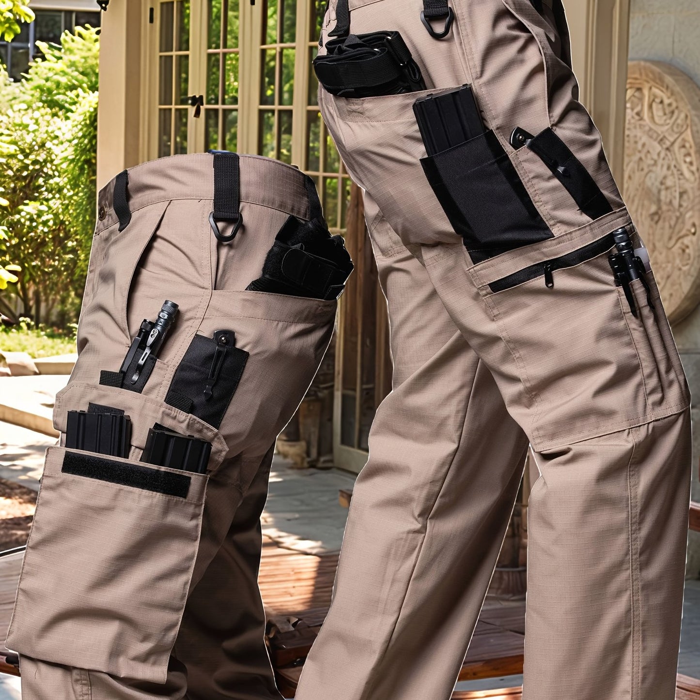 Mens Tactical Cargo Pants With Multi Pocket Zipper System Outdoor - Parry's Picks