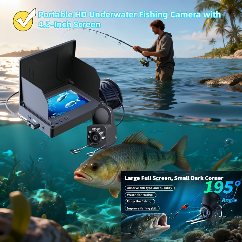 Underwater Fishing Camera With Night Vision IP68 Waterproof Wide-Angle
