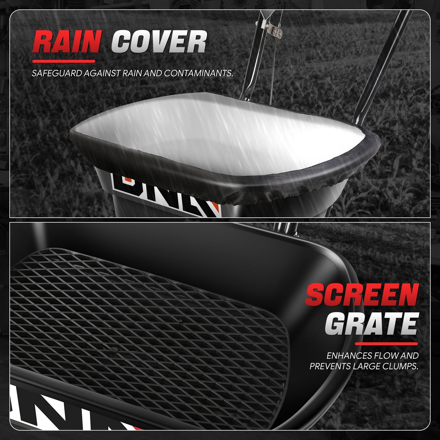 Walk Behind Broadcast Spreader Fertilizer Garden Seeder