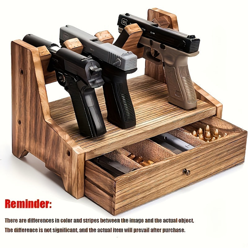 Heavy-Duty Solid Wood Gun Rack With Drawer Organizer - Parry's Picks