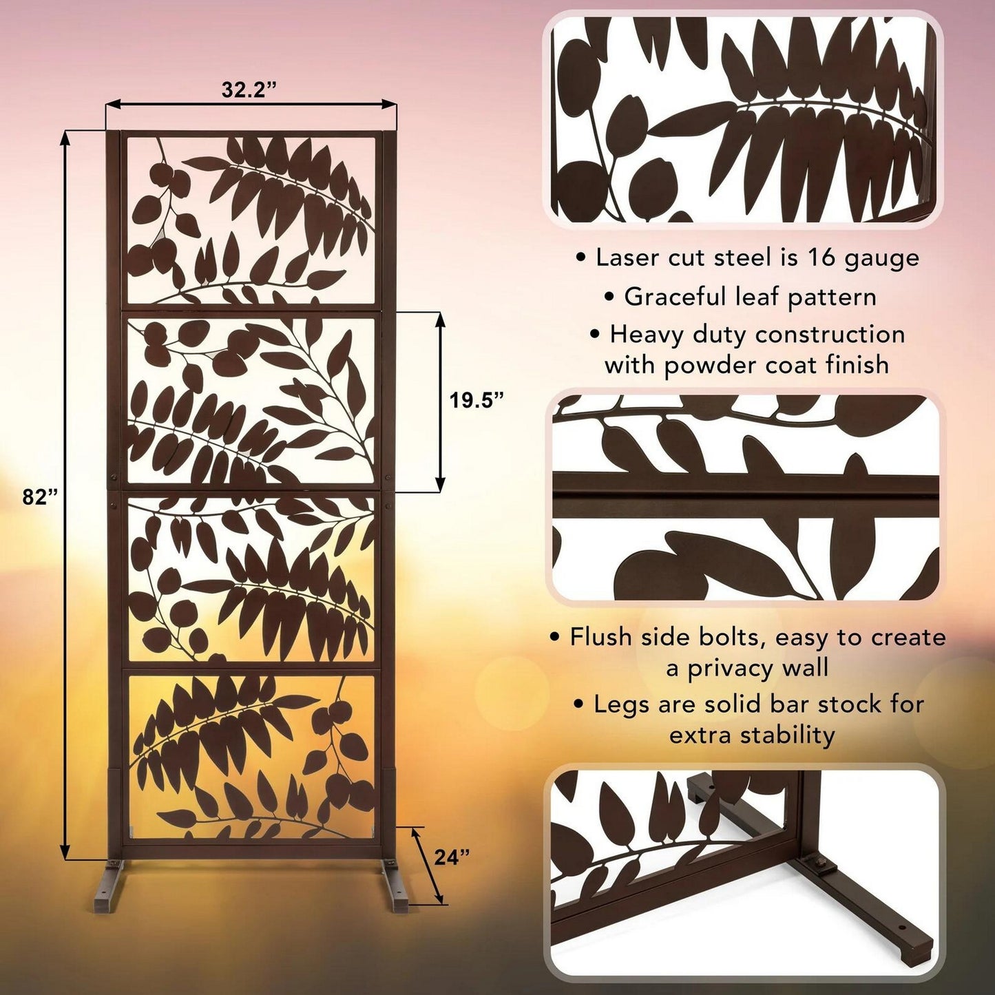 Artisan Metal Trellis for Garden Vines and Support System