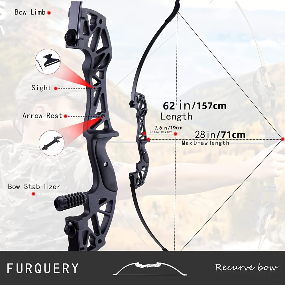 Recurve Bow Set With 12 Carbon Arrows For Beginners