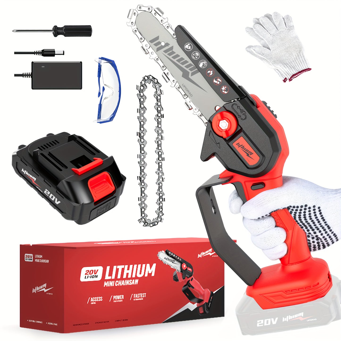 Portable Rechargeable Handheld Electric Mini Chainsaw for Gardening - Parry's Picks