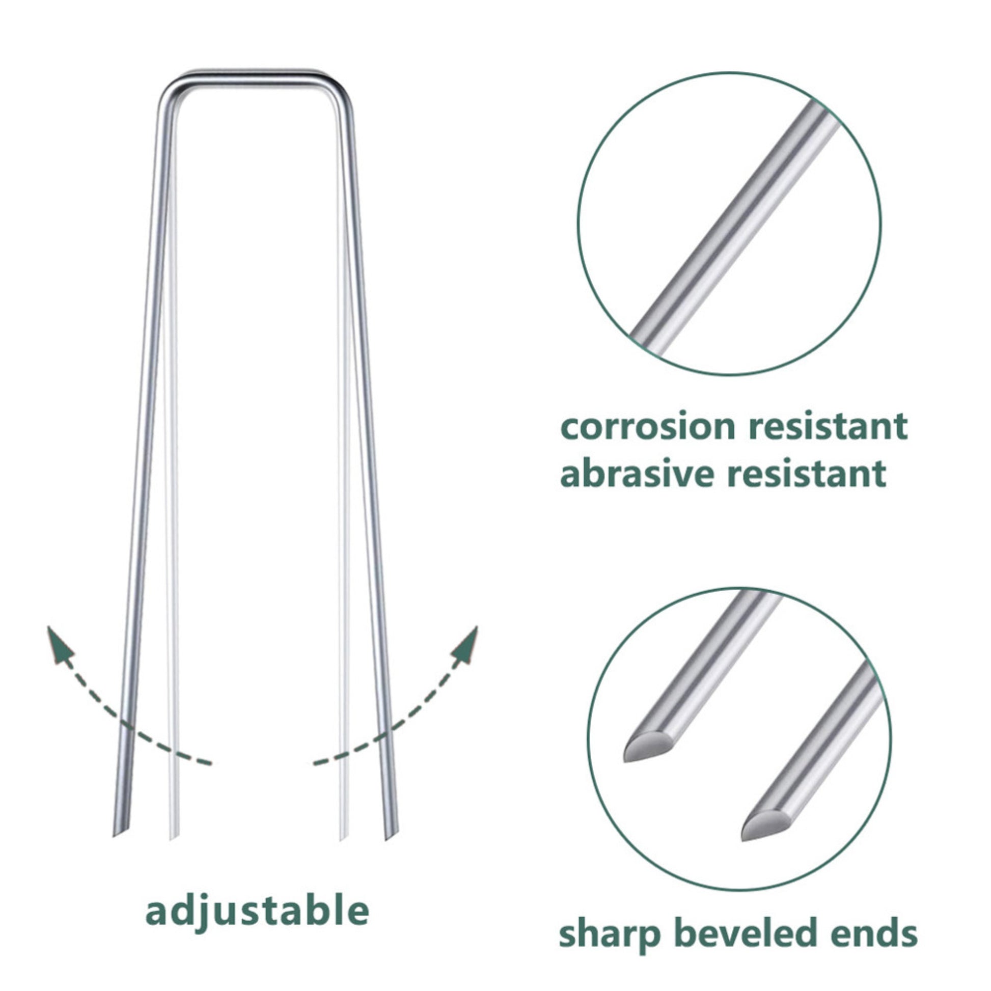 Heavy-Duty Galvanized Steel Landscape Stakes for Garden and Lawn - Parry's Picks