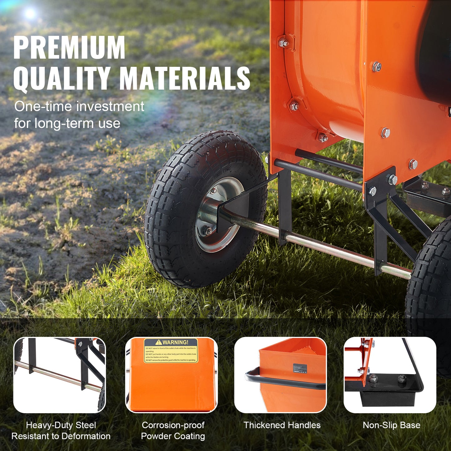 VEVOR Wood Chipper Shredder Mulcher Three In One Gas Power