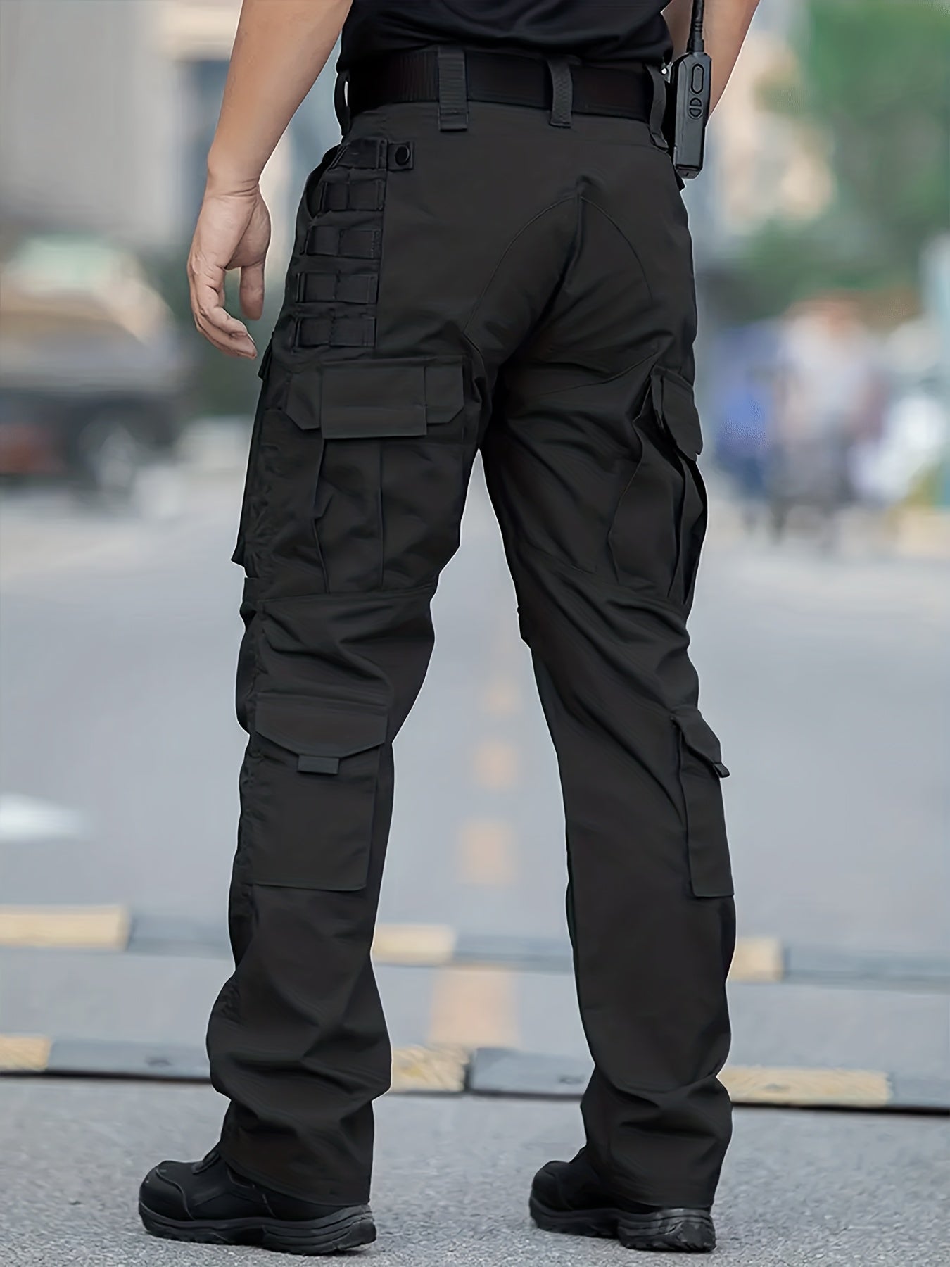 海洋沐汐 Men Tactical Work Pants Heavy Duty MOLLE Cargo MultiPocket - Parry's Picks