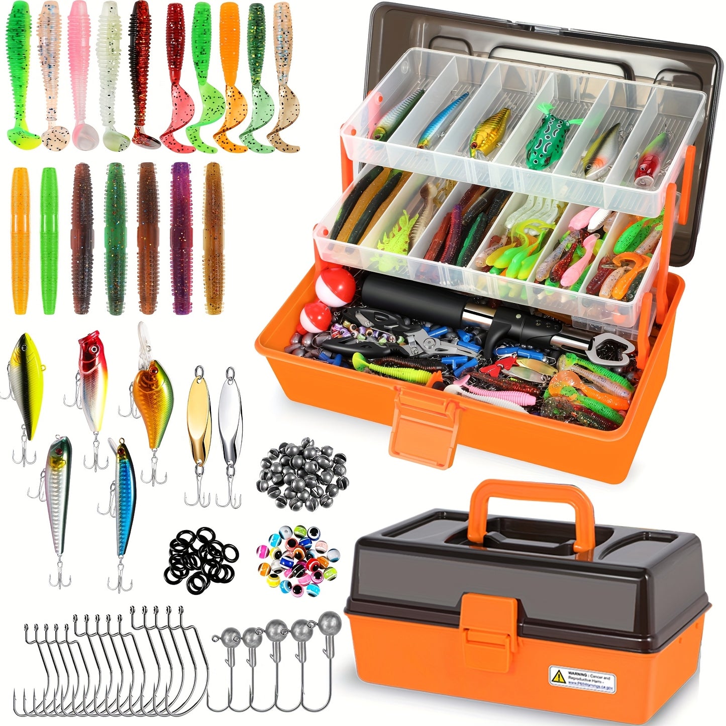 Complete 386pcs Fishing Tackle Kit for Anglers and Gifts - Parry's Picks