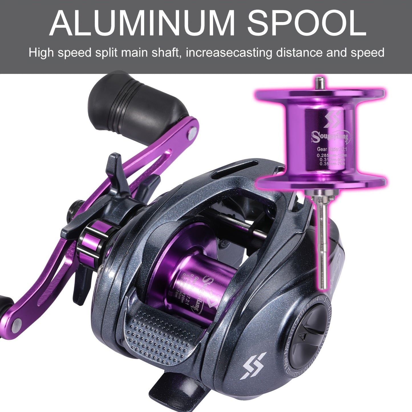 SOUGAYILNG Baitcasting Rod and Reel Combo for Beginners