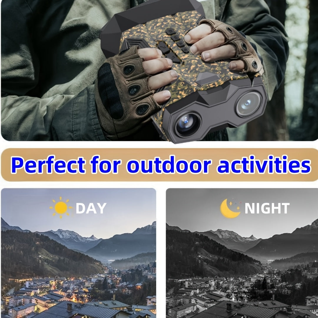 Night Vision Binoculars With 20X Digital Zoom, 3" Display, IR Illumination, Built-in Battery, USB Charge, 32GB Card. ABS Material, For Hunting, Camping, Sec. Ideal Gift For Valentine's, Thanksgiving, Christmas, New Year, Fath