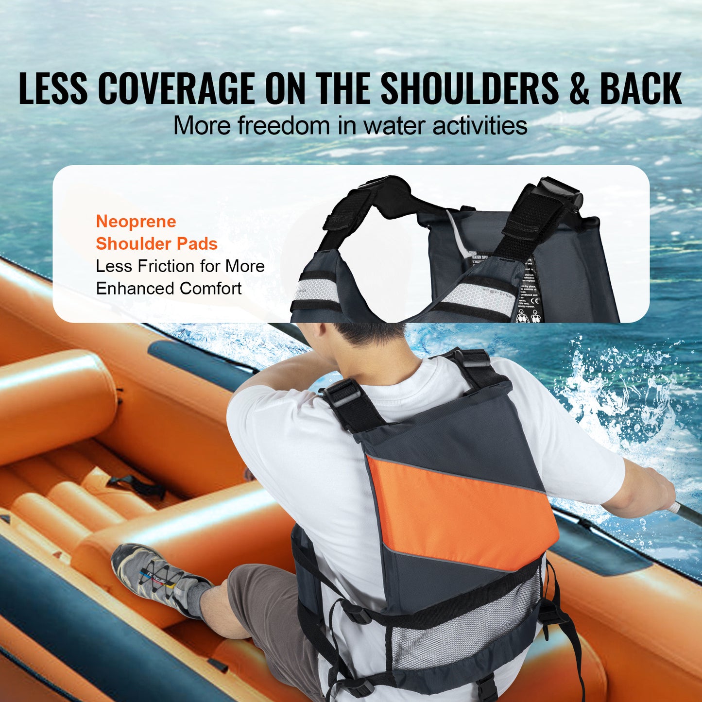 VEVOR 80N Life Vest Buoyancy Jacket for Men and Women