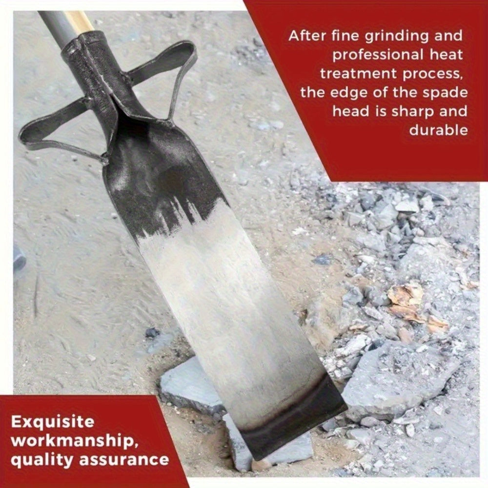 Heavy Duty Metal Gardening Shovel for Tough Soil and Weeding - Parry's Picks