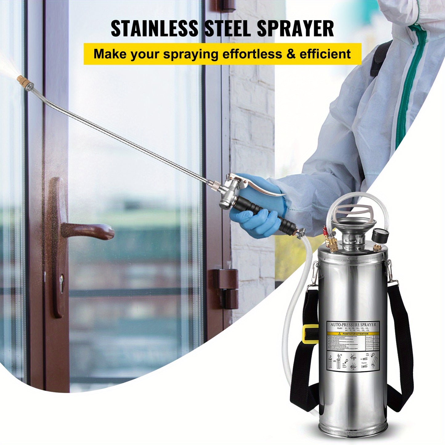 Happybuy Stainless Steel Sprayer for Gardening and Cleaning Tasks - Parry's Picks