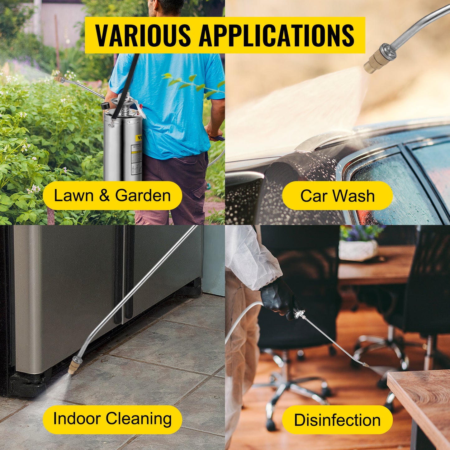 VEVOR Stainless Steel Sprayer For Garden Lawn And Sanitizing