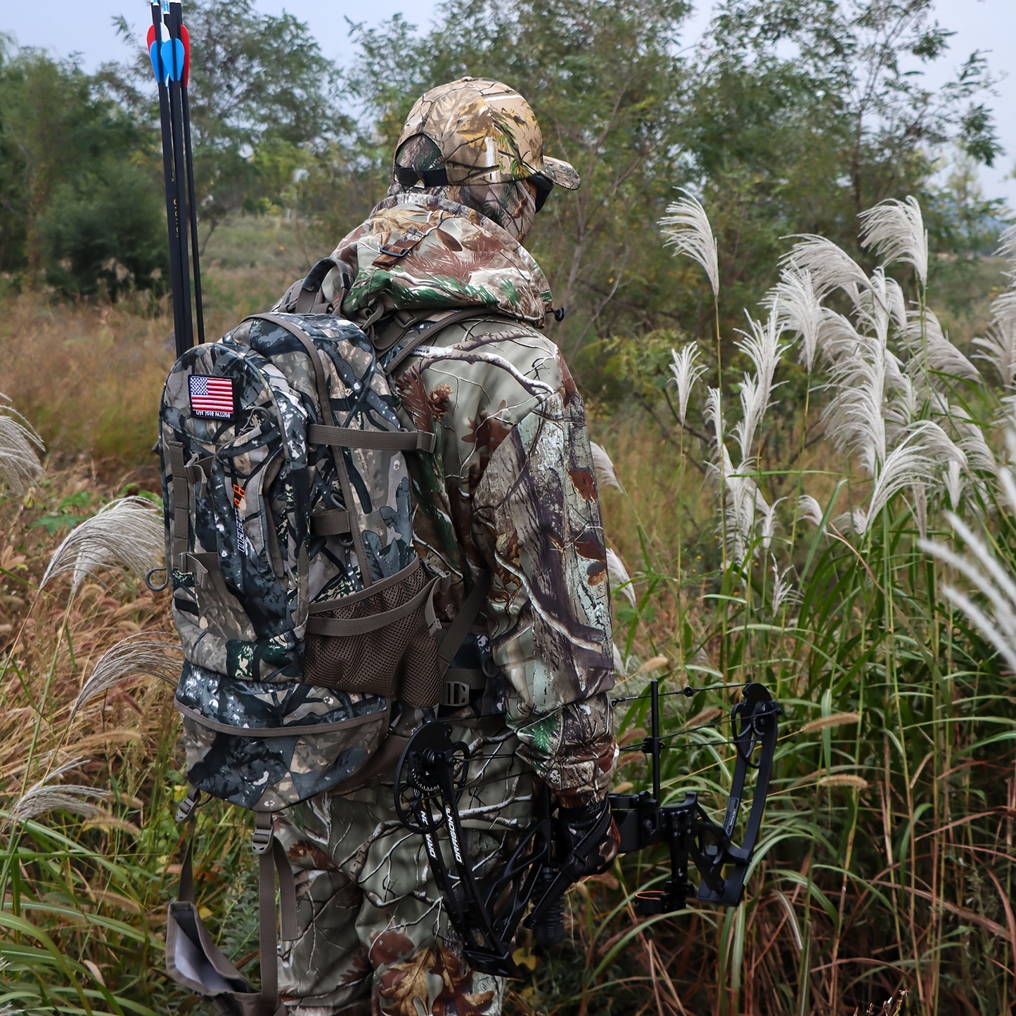 Rugged Hunting Backpack for Men with Water Resistant Closure