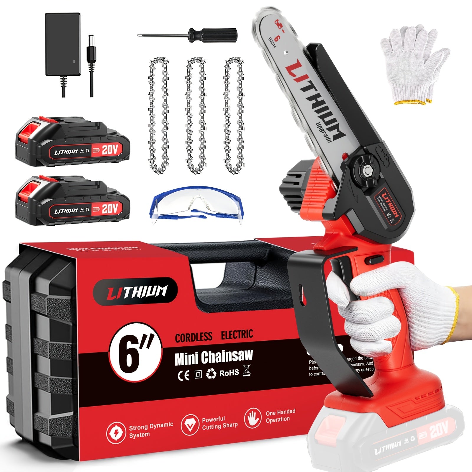Portable Rechargeable Handheld Electric Mini Chainsaw for Gardening - Parry's Picks