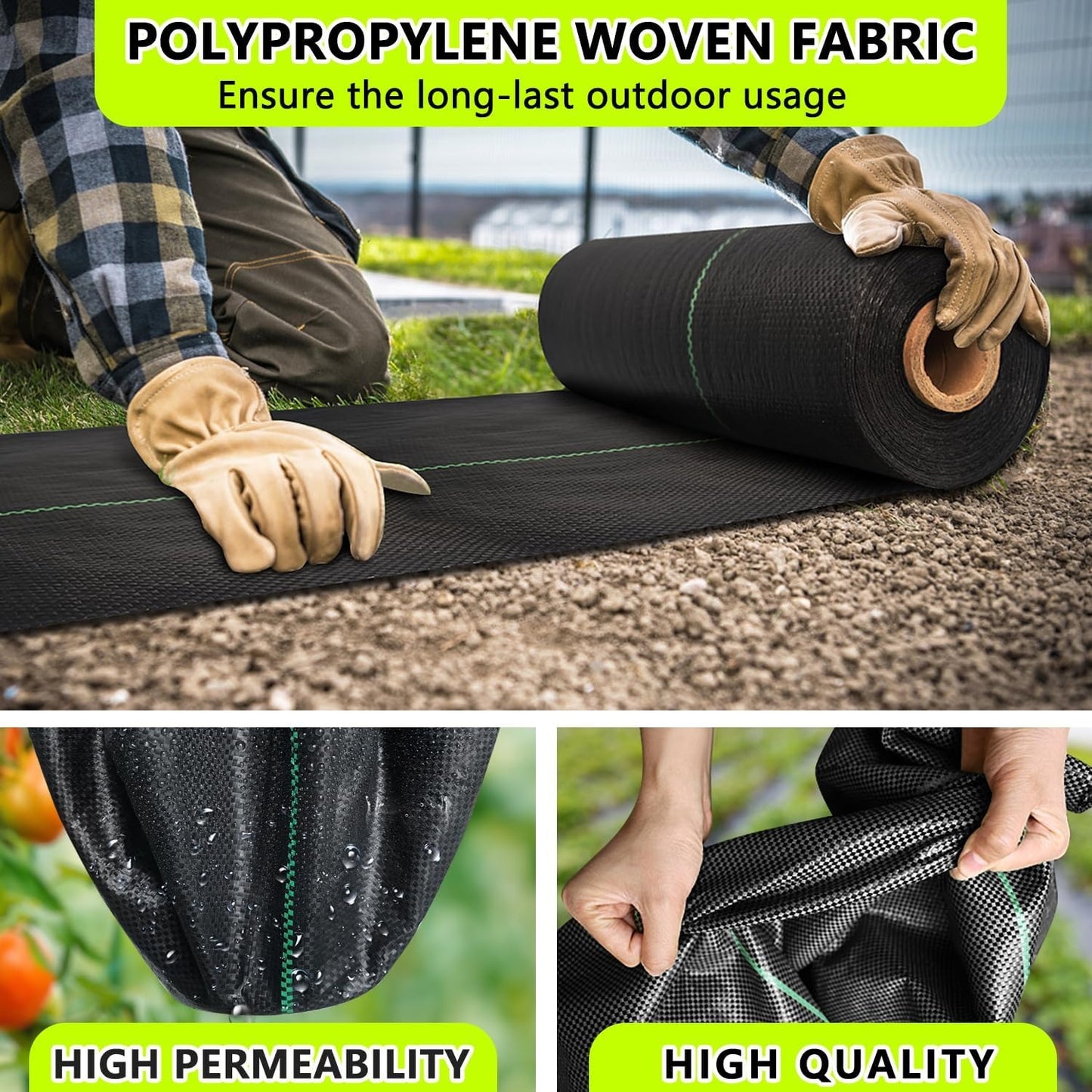 Heavy Duty Weed Barrier Fabric for Effective Garden Protection - Parry's Picks