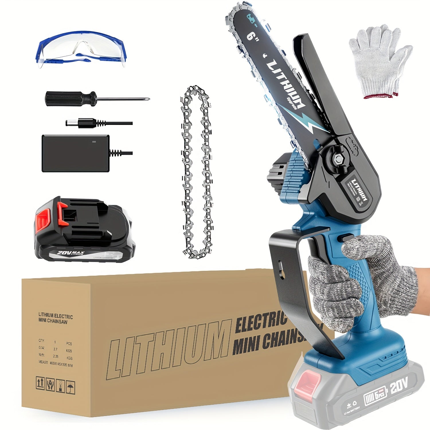 Portable Rechargeable Handheld Electric Mini Chainsaw for Gardening - Parry's Picks