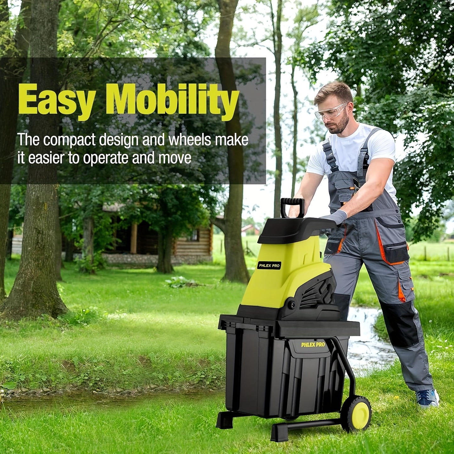 Wood Chipper Shredder Corded Electric 15 Amp Mulching
