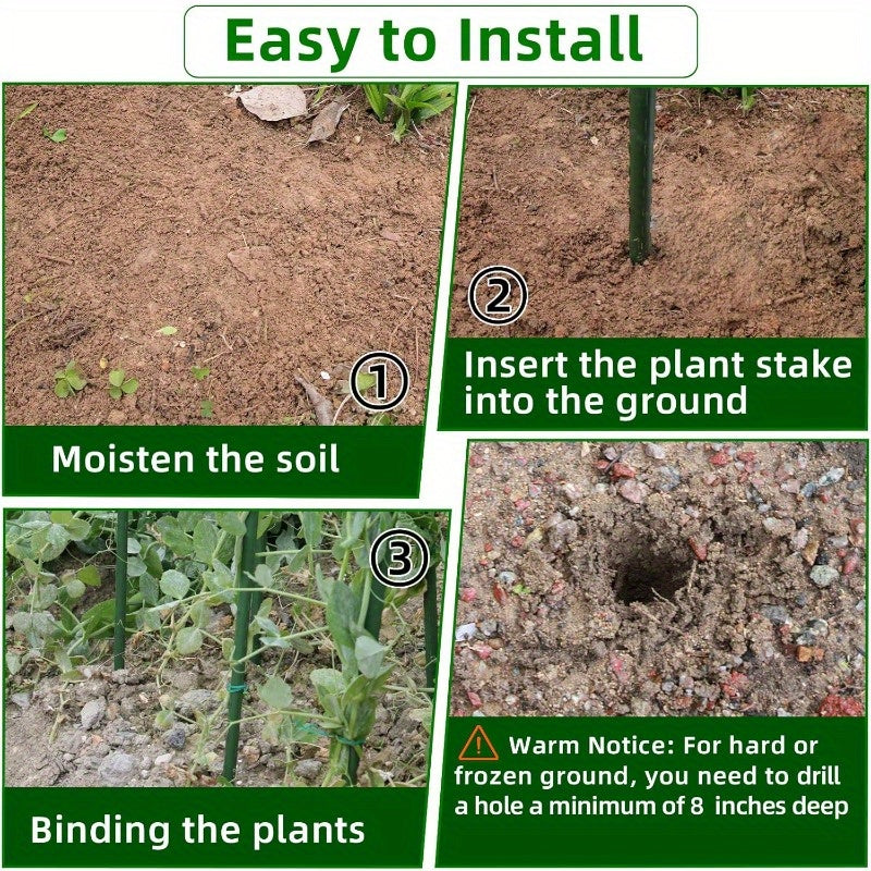 Durable Garden Stakes with Connectors and Clips for Plants - Parry's Picks