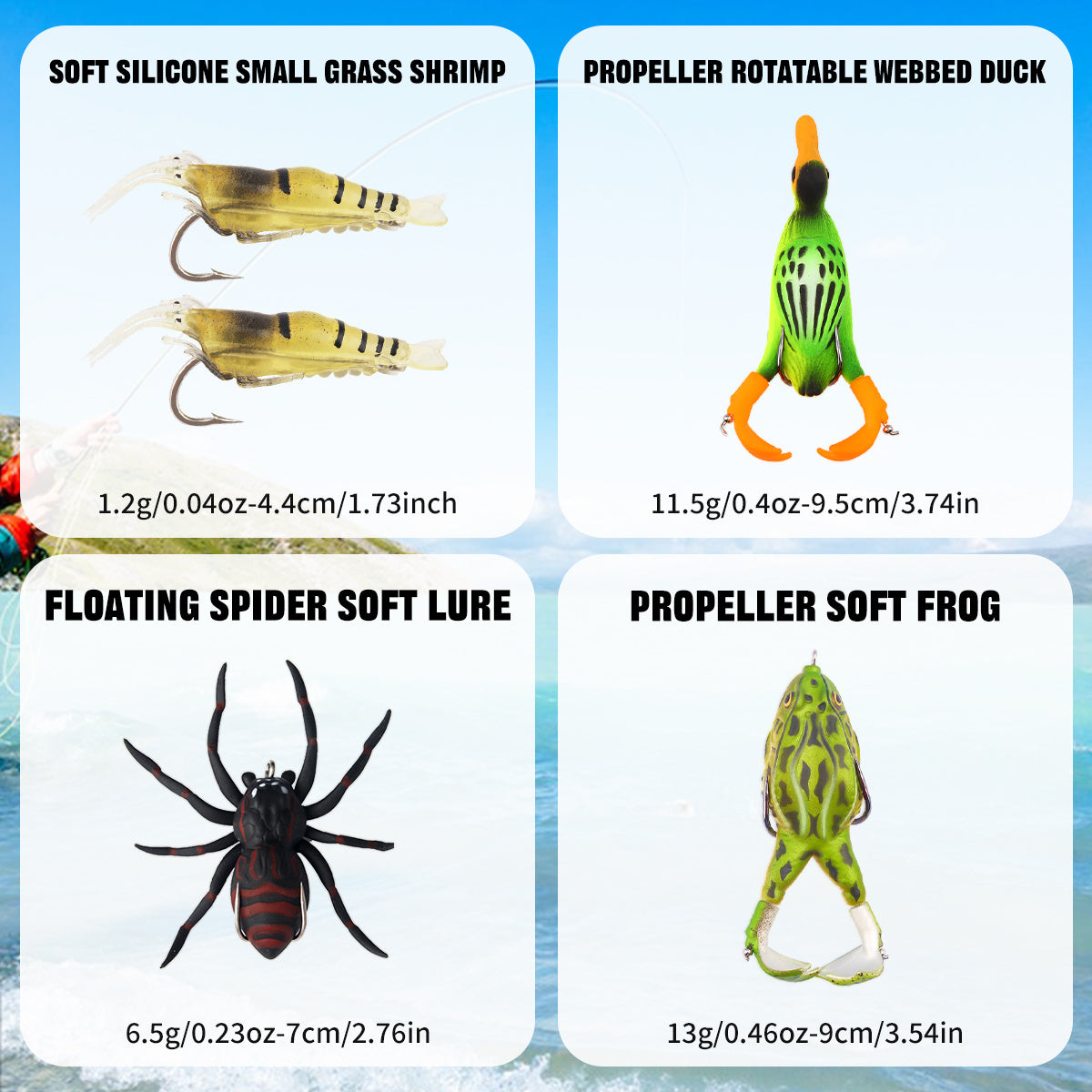 All In One Bass Lure Set For Freshwater And Saltwater