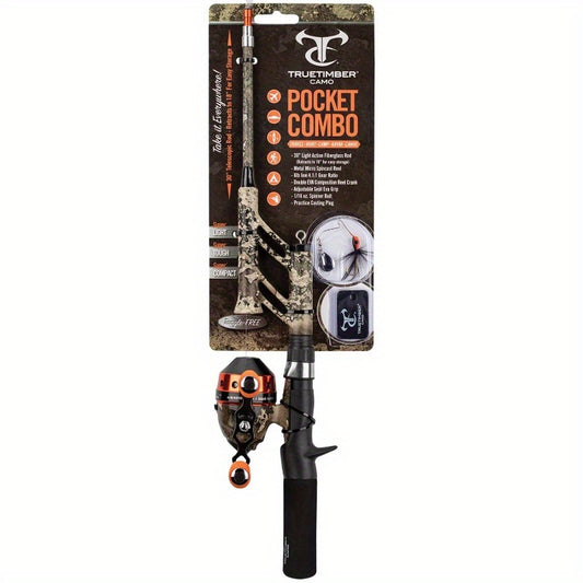 Steinhauser True Timber Strata Spincast Pole And Reel